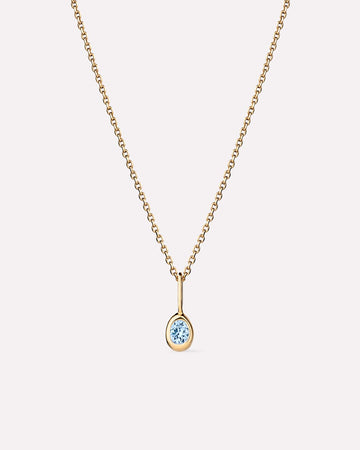 Solid Yellow Gold - Solo Memento Necklace