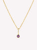 Solid Gold Amethyst Spring Ring Clasp Birthstone Pendant Necklaces For Women Ana Gold Birthstone Necklace