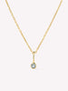 Solid Yellow Gold - Birthstone Necklace