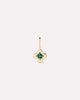 Solid Yellow Gold - Emerald Mini Flower Charm