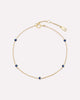 Solid Yellow Gold - Sapphire Birthstone Station Bracelet