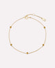 Solid Yellow Gold - Citrine Birthstone Station Bracelet