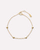 Solid Yellow Gold - Heart Station Bracelet