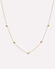 Solid Yellow Gold - Heart Station Necklace