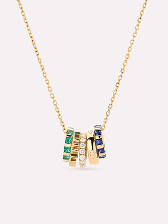 Solid Yellow Gold - Stella Charm Necklace