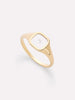 Solid Gold Diamond Enamel Band Rings For Women Ana Luisa Floating Diamond Signet Ring