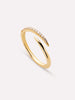 Solid Gold Diamond Fine Band Rings For Women Ana Luisa Diamond Bypass Ring