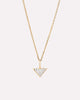 Solid Yellow Gold - Trillion Diamond Charm Necklace