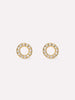 Solid Yellow Gold - Diamond Circle Studs