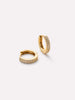 Solid Gold Diamond Fine Huggie Hoops Earrings For Women Ana Luisa Diamond Double Row Huggie Hoops