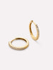 Solid Gold Diamond Fine Huggie Hoops Earrings For Women Ana Luisa Diamond Huggie Hoops Medium