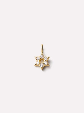 Gold Charms - Gold Diamond Star of David Welding Charm