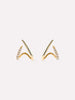 Solid Yellow Gold - Diamond Aurora Huggie Studs