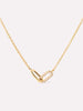 Solid Yellow Gold - Diamond Link Necklace