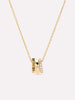 Solid Yellow Gold - Diamond Zeno Charm Necklace