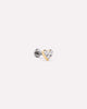 Solid Yellow Gold - Diamond Heart Flatback Single Stud