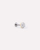 Solid Yellow Gold - Diamond Circle Flatback Single Stud