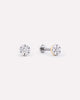 Solid Yellow Gold - Diamond Circle Flatback Studs