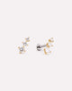 Solid Yellow Gold - Diamond Crawler Flatback Studs