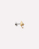 Solid Yellow Gold - Diamond Pyramid Flatback Single Stud