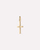 Solid Yellow Gold - Diamond Cross Charm