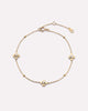 Solid Gold Diamond Solid Bloom Fine Flower Spring Ring Clasp Charm Bracelets Ana Luisa Mini Flower Station Bracelet