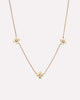 Solid Gold Diamond Solid Bloom Spring Ring Clasp Fine Flower Chain Necklaces Ana Luisa Mini Flower Station Necklace