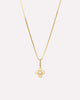 Solid Gold Diamond Solid Bloom Spring Ring Clasp Fine Flower Pendant Necklaces Ana Luisa Diamond Flower Charm Necklace