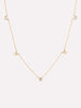 Solid Yellow Gold - Diamond Station Necklace