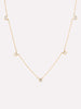 Solid Gold Diamond Spring Ring Clasp Chain Necklaces For Women Ana Luisa Diamond Station Necklace