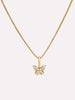 Solid Gold Diamond Spring Ring Clasp Lucky Pendant Necklaces For Women Ana Luisa Butterfly Charm Necklace