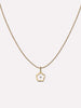 Gold Pendant Necklace - Flower Floating Diamond Necklace