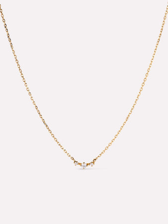 Solid Gold Diamond Spring Ring Clasp Pendant Necklaces For Women Ana Luisa Triple Diamond Necklace