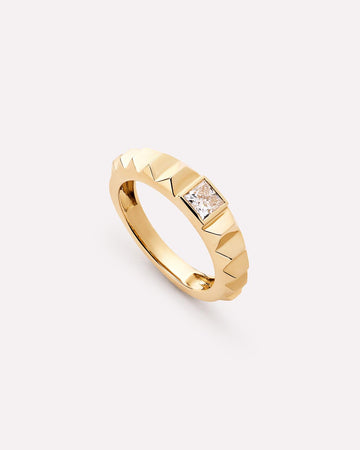 Solid Yellow Gold - Diamond Astrid Ring