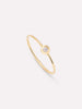 Solid Yellow Gold - Solo Diamond Stacking Ring