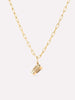 Solid Yellow Gold - Coffee Charm Necklace