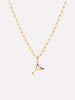 Solid Yellow Gold - Martini Charm Necklace