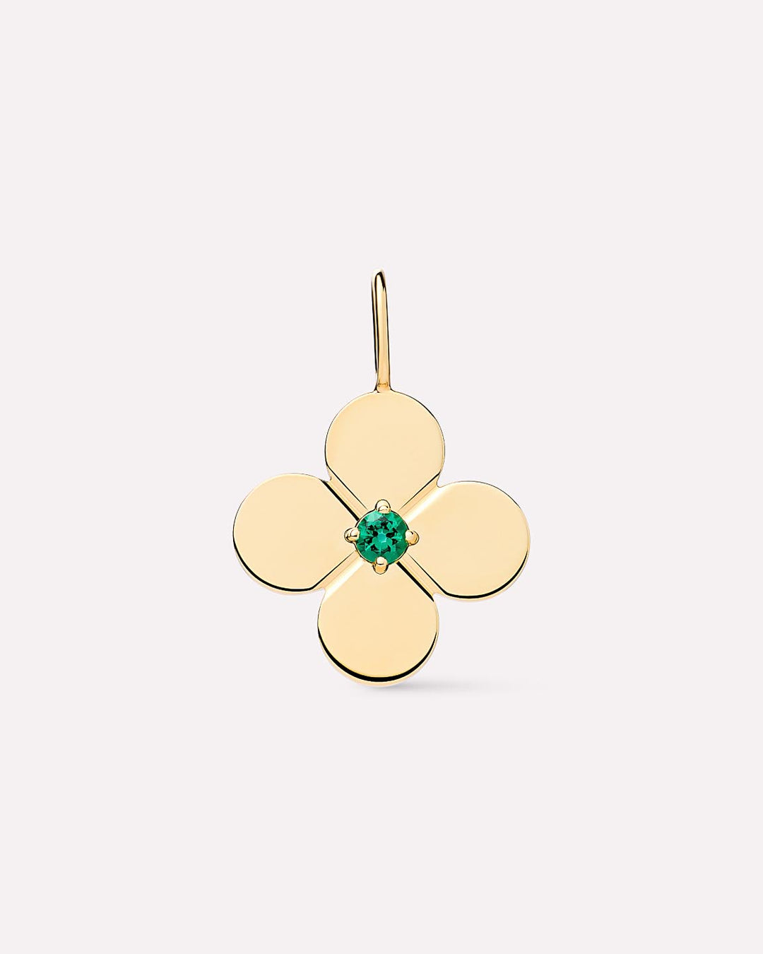 Solid Gold Emerald Solid Bloom Fine Green Flower Pendants Necklace Charms For Women Ana Luisa Gold Flower Charm Emerald