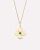 Solid Gold Emerald Solid Bloom Spring Ring Clasp Fine Green Flower Pendant Necklaces Ana Luisa Large Emerald Flower Charm Necklace