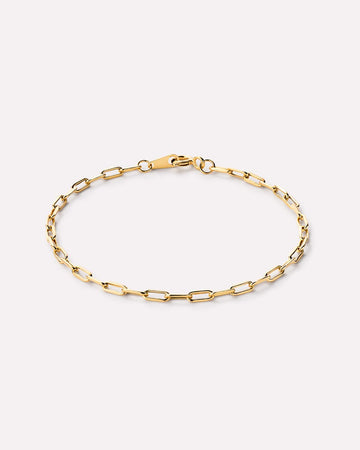 Solid Gold Fine Chain Bracelets For Women Ana Luisa Medium Paperclip Bracelet