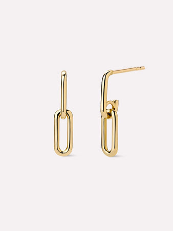 Solid Gold Fine Chain Drop Earrings For Women Ana Luisa Oval Links Drop Earrings