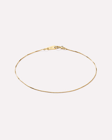 Solid Gold Fine Delicate Chain Bracelets For Women Ana Luisa Gold Mini Box Chain Bracelet