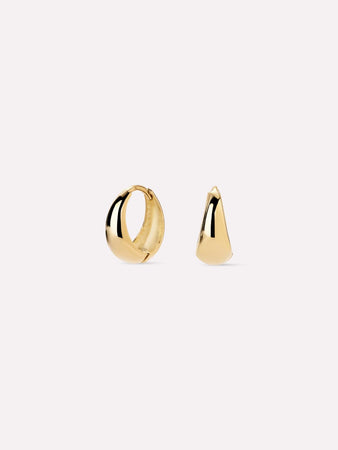 Solid Gold Fine Huggie Hoops Earrings For Women Ana Luisa Tapered Mini Huggie Hoops