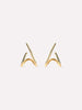 Solid Yellow Gold - Aurora Huggie Studs