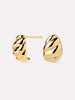 Solid Yellow Gold - Rope Huggie Studs