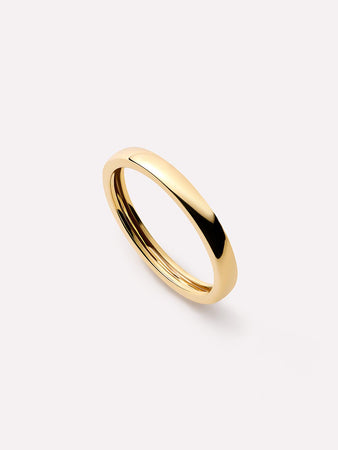 Solid Yellow Gold - Slim Eclipse Ring