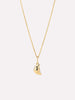 Solid Yellow Gold - Croissant Charm Necklace