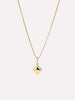 Solid Yellow Gold - Ravioli Charm Necklace