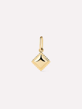 Solid Yellow Gold - Mini Ravioli Charm