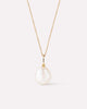 Solid Yellow Gold - Organic Pearl Necklace